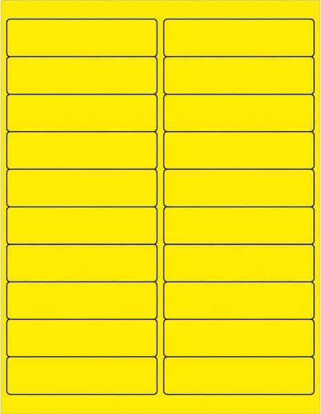 Tape Logic - 4" Long, Fluorescent Yellow Paper Laser Label - For Laser Printers - Best Tool & Supply