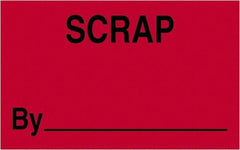 Tape Logic - 2" Long, Fluorescent Red Paper Shipping Label - For Multi-Use - Best Tool & Supply