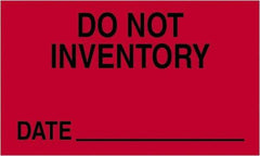 Tape Logic - 5" Long, Fluorescent Red Paper Shipping Label - For Multi-Use - Best Tool & Supply