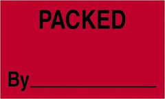 Tape Logic - 5" Long, Fluorescent Red Paper Shipping Label - For Multi-Use - Best Tool & Supply