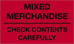 Tape Logic - 5" Long, Fluorescent Red Paper Shipping Label - For Multi-Use - Best Tool & Supply