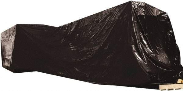 Made in USA - 100" Long x 12" Wide Polyethylene Plastic Film - Black, Case - Best Tool & Supply