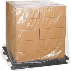 Made in USA - 44" Long x 52" Wide x 90" High Pallet Cover - Clear, Case, 50 Piece - Best Tool & Supply