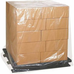 Made in USA - 48" Long x 58" Wide x 90" High Pallet Cover - Clear, Case, 50 Piece - Best Tool & Supply