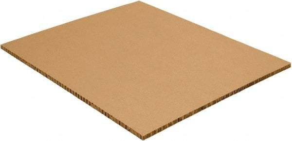 Made in USA - 1" High x 40" Long x 48" Wide Honeycomb Sheet - Kraft - Best Tool & Supply