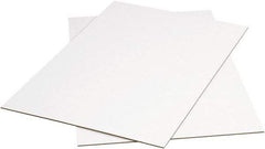 Made in USA - 40" Long x 40" Wide Corrugated Sheet - White - Best Tool & Supply