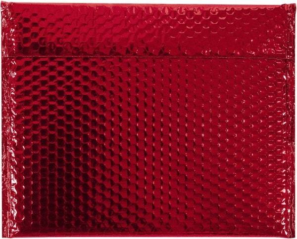 Made in USA - 11" Long x 13-3/4" Wide Peel-Off Self-Seal Bubble Mailer - Red - Best Tool & Supply