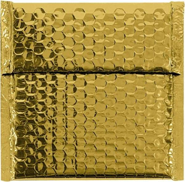 Made in USA - 6-3/4" Long x 7" Wide Peel-Off Self-Seal Bubble Mailer - Gold - Best Tool & Supply