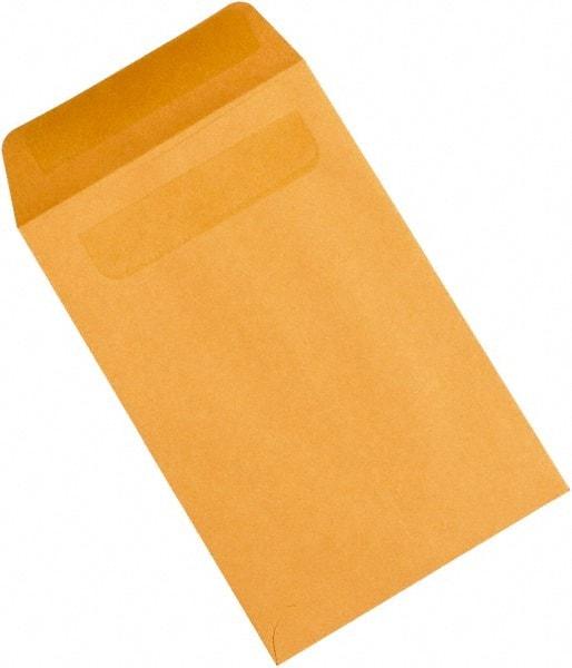 Made in USA - 9" Long x 6" Wide Self Seal Natural Kraft Envelope - Kraft - Best Tool & Supply