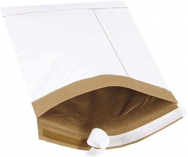 Made in USA - 12" Long x 7-1/4" Wide Peel-Off Self-Seal Padded Mailer - White - Best Tool & Supply