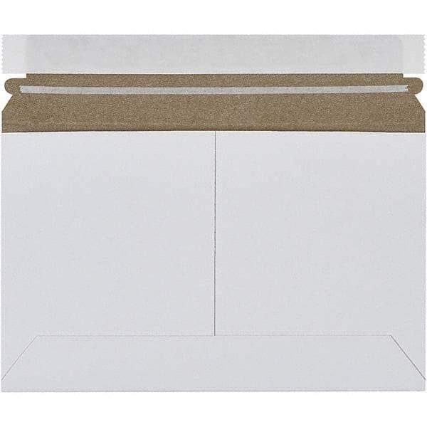 Made in USA - 6" Long x 9" Wide Peel-Off Self-Seal Flat Mailer - White - Best Tool & Supply