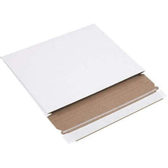 Made in USA - 7-3/4" Long x 10" Wide Peel-Off Self-Seal Flat Mailer - White - Best Tool & Supply