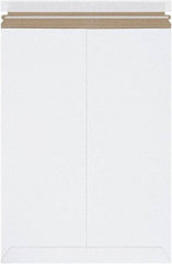 Made in USA - 18" Long x 13" Wide Peel-Off Self-Seal Flat Mailer - White - Best Tool & Supply