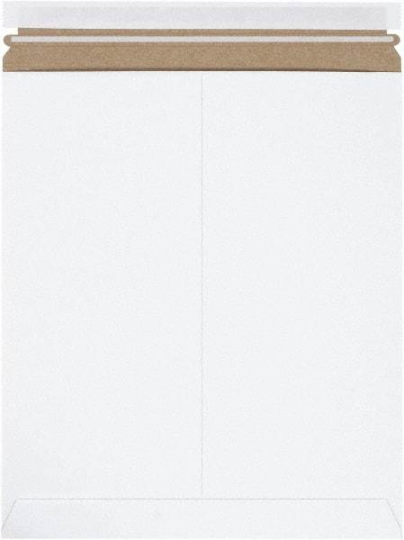 Made in USA - 15" Long x 12-3/4" Wide Peel-Off Self-Seal Flat Mailer - White - Best Tool & Supply