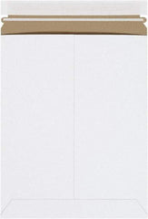 Made in USA - 12-1/4" Long x 9-3/4" Wide Peel-Off Self-Seal Flat Mailer - White - Best Tool & Supply