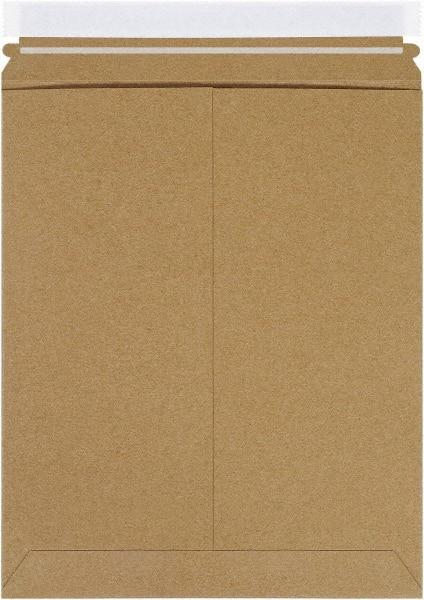 Made in USA - 13-1/2" Long x 11" Wide Peel-Off Self-Seal Flat Mailer - Kraft - Best Tool & Supply