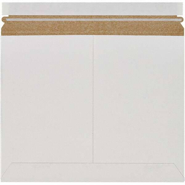 Made in USA - 9-3/4" Long x 12-1/4" Wide Peel-Off Self-Seal Flat Mailer - White - Best Tool & Supply