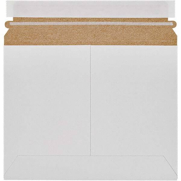 Made in USA - 7" Long x 9" Wide Peel-Off Self-Seal Flat Mailer - White - Best Tool & Supply