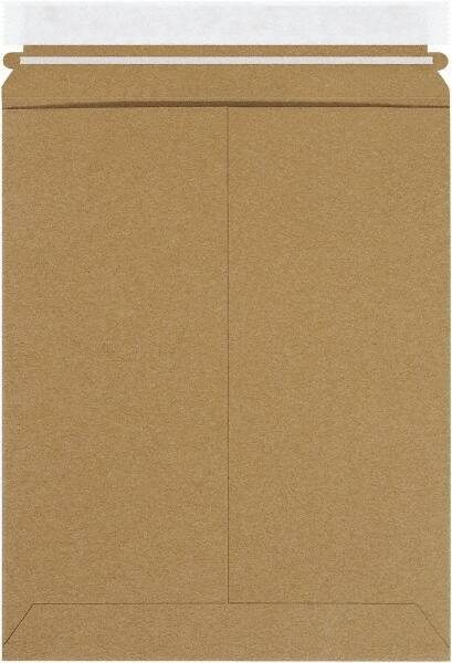 Made in USA - 12-1/4" Long x 9-3/4" Wide Peel-Off Self-Seal Flat Mailer - Kraft - Best Tool & Supply