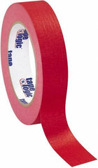 Tape Logic - 1" Wide x 60 Yd Long Red Crepe Paper Masking Tape - 4.9 mil Thick - Best Tool & Supply