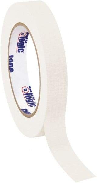 Tape Logic - 3/4" Wide x 60 Yd Long White Crepe Paper Masking Tape - 4.9 mil Thick - Best Tool & Supply