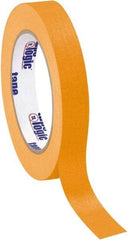 Tape Logic - 3/4" Wide x 60 Yd Long Orange Crepe Paper Masking Tape - 4.9 mil Thick - Best Tool & Supply