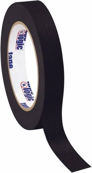 Tape Logic - 3/4" Wide x 60 Yd Long Black Crepe Paper Masking Tape - 4.9 mil Thick - Best Tool & Supply