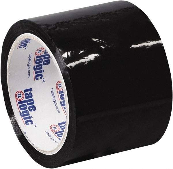 Tape Logic - 2" x 55 Yd Black Acrylic Adhesive Packaging Tape - Polypropylene Film Backing, 2.2 mil Thick, 21.4 Lb Tensile Strength - Best Tool & Supply