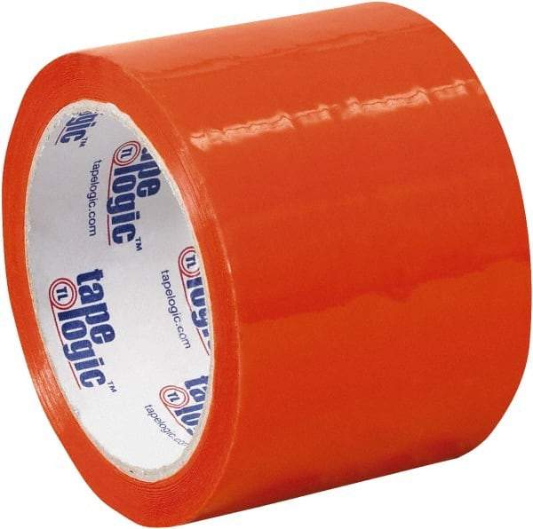 Tape Logic - 3" x 55 Yd Orange Acrylic Adhesive Packaging Tape - Polypropylene Film Backing, 2.2 mil Thick, 21.4 Lb Tensile Strength - Best Tool & Supply