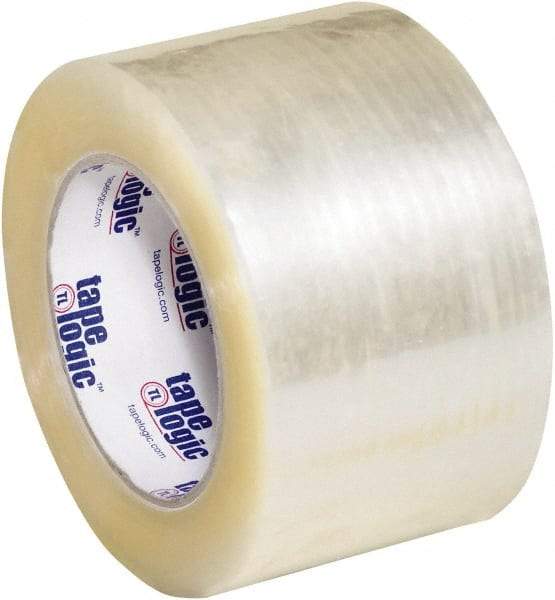 Tape Logic - 3" x 110 Yd Clear Hot Melt Adhesive Packaging Tape - Polypropylene Film Backing, 2.5 mil Thick, 36 Lb Tensile Strength - Best Tool & Supply