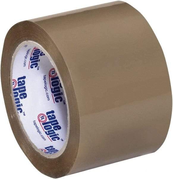 Tape Logic - 3" x 55 Yd Tan Acrylic Adhesive Packaging Tape - Polypropylene Film Backing, 3.5 mil Thick, 33.7 Lb Tensile Strength - Best Tool & Supply