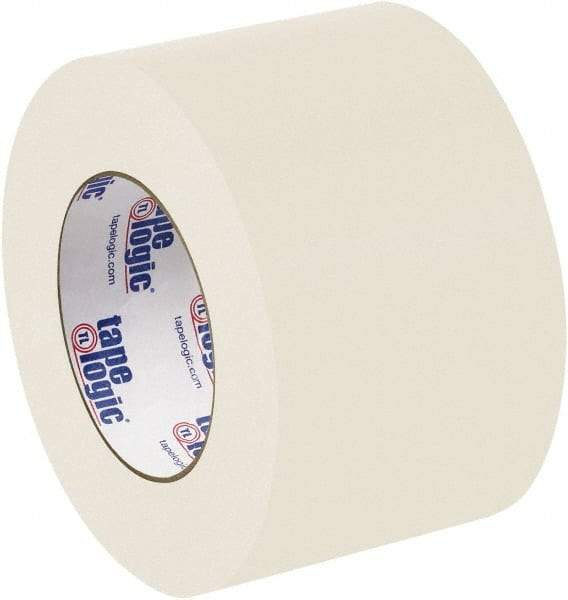 Tape Logic - 3" x 60 Yd Natural White Rubber Adhesive Packaging Tape - Paper Backing, 8 mil Thick - Best Tool & Supply