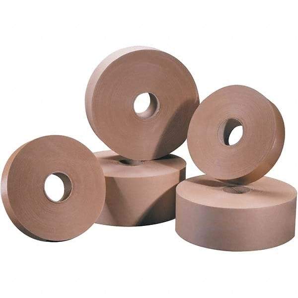 Tape Logic - 3" x 200 Yd Kraft Water Activated Adhesive Packaging Tape - Paper Backing, 5 mil Thick - Best Tool & Supply