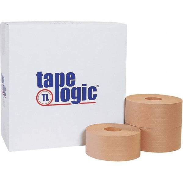 Tape Logic - 70mm x 375' Kraft Water Activated Adhesive Packaging Tape - Paper Backing, 5 mil Thick - Best Tool & Supply