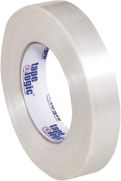 Tape Logic - 1" x 60 Yd Clear Hot Melt Adhesive Strapping Tape - Polypropylene Film Backing, 5.9 mil Thick, 320 Lb Tensile Strength - Best Tool & Supply