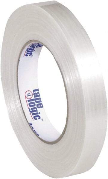 Tape Logic - 3/4" x 60 Yd Clear Hot Melt Adhesive Strapping Tape - Polypropylene Film Backing, 5.9 mil Thick, 320 Lb Tensile Strength - Best Tool & Supply