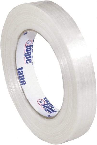 Tape Logic - 3/4" x 60 Yd Clear Hot Melt Adhesive Strapping Tape - Polypropylene Film Backing, 5.1 mil Thick, 275 Lb Tensile Strength - Best Tool & Supply