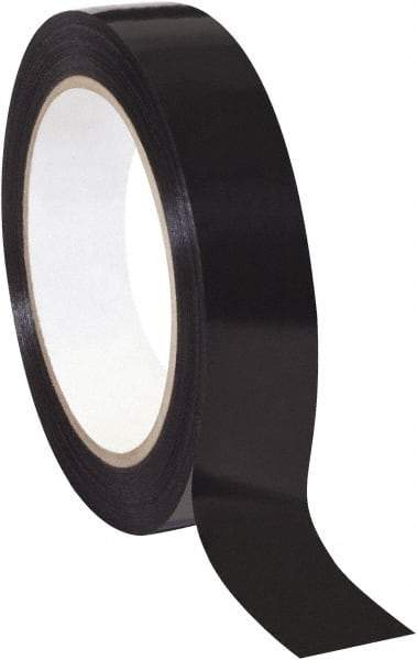 Tape Logic - 1" x 60 Yd Black Rubber Adhesive Strapping Tape - Polypropylene Film Backing, 2.7 mil Thick, 90 Lb Tensile Strength - Best Tool & Supply