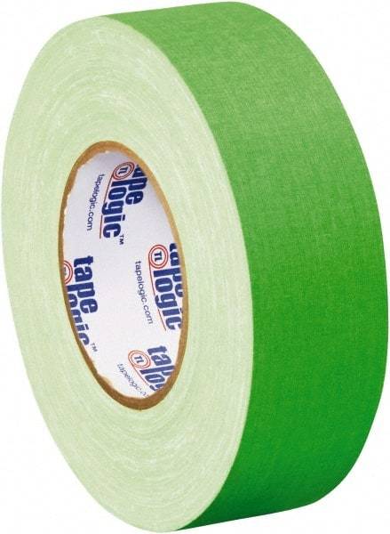 Tape Logic - 2" x 50 Yds Fluorescent Green Gaffers Tape - 11 mil, Rubber Adhesive - Best Tool & Supply