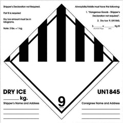 Tape Logic - 6" Long, Black/White Paper D.O.T. Labels - For Multi-Use - Best Tool & Supply