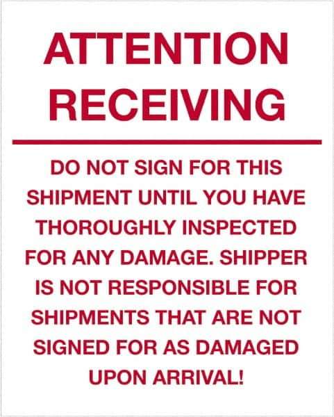 Tape Logic - 10" Long, Red/White Paper Shipping Label - For Multi-Use - Best Tool & Supply