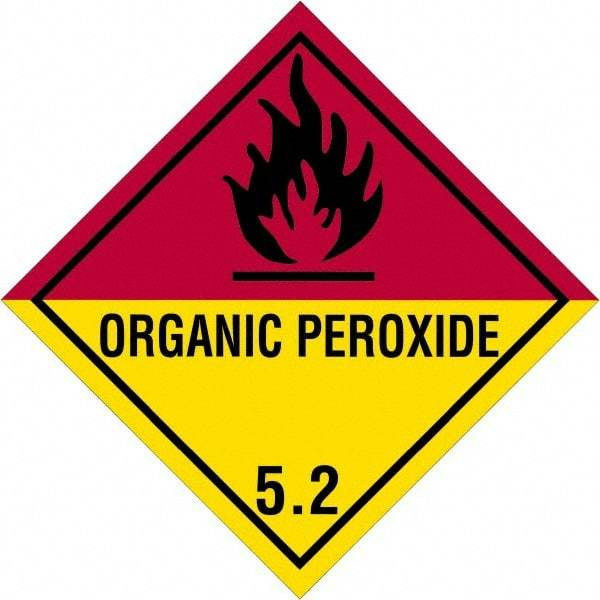 Tape Logic - 4" Long, Yellow/Red/Black/Gray Paper D.O.T. Labels - For Multi-Use - Best Tool & Supply