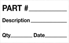 Tape Logic - 2" Long, Black/White Paper Shipping Label - For Multi-Use - Best Tool & Supply