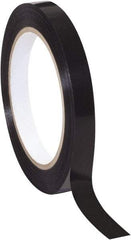 Tape Logic - 1/2" x 60 Yd Black Rubber Adhesive Strapping Tape - Polypropylene Film Backing, 2.7 mil Thick, 90 Lb Tensile Strength - Best Tool & Supply