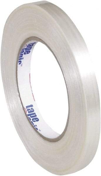 Tape Logic - 1/2" x 60 Yd Clear Hot Melt Adhesive Strapping Tape - Polypropylene Film Backing, 5.9 mil Thick, 320 Lb Tensile Strength - Best Tool & Supply