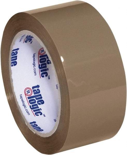 Tape Logic - 2" x 55 Yd Tan Acrylic Adhesive Packaging Tape - Polypropylene Film Backing, 3.5 mil Thick, 33.7 Lb Tensile Strength - Best Tool & Supply