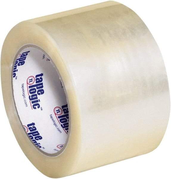 Tape Logic - 3" x 110 Yd Clear Hot Melt Adhesive Packaging Tape - Polypropylene Film Backing, 1.9 mil Thick, 22 Lb Tensile Strength - Best Tool & Supply