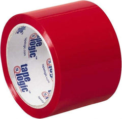 Tape Logic - 3" x 55 Yd Red Acrylic Adhesive Packaging Tape - Polypropylene Film Backing, 2.2 mil Thick, 21.4 Lb Tensile Strength - Best Tool & Supply