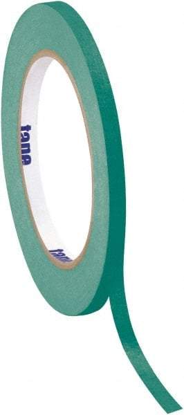 Tape Logic - 1/4" Wide x 60 Yd Long Green Crepe Paper Masking Tape - 4.9 mil Thick - Best Tool & Supply