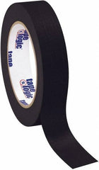 Tape Logic - 1" Wide x 60 Yd Long Black Crepe Paper Masking Tape - 4.9 mil Thick - Best Tool & Supply